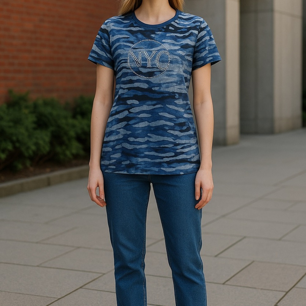 Blue camo shirt size Medium